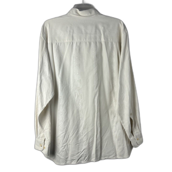 Tommy Bahama Silk Cotton Subtle Print Button Down Shirt Size Large - Picture 5 of 6